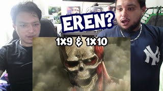 My NON anime fan BROTHER reacts to ATTACK ON TITAN  1x9 amp 1x10 Reaction [upl. by Ellecrag]