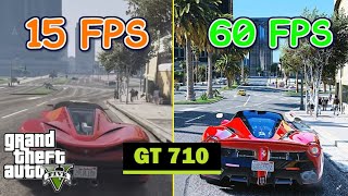 GTA 5  BEST GRAPHICS SETTINGS FOR 60 FPS ft GT 710 [upl. by Araiet]