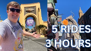 Riding The Best Rides At Universal Studios Florida In 3 Hours [upl. by Riley10]