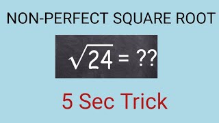 Nonperfect square root trick in telugu  Calculation in 5 seconds  Fast calculation tricks [upl. by Eenwahs]