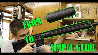 Free Floating Hand Guard AR15 Simple Install Guide [upl. by Sachsse]