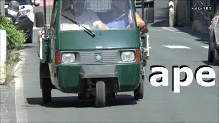 Real maximum SOUND the mega cool APE cars movie on YouTube PART 1 Piaggio Italia Italy Liguria [upl. by Ancel]