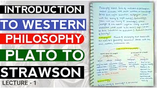 Western Philosophy  Lecture  1  Introduction To Western Philosophy  Short Notes  FILOSOFICO [upl. by Eelak]