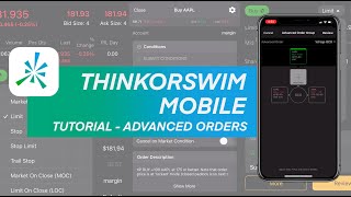 Advanced Orders Bracket and OCO Orders  Thinkorswim Mobile Tutorial [upl. by Sheehan]