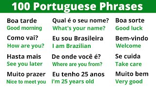 100 Basic and Essential Phrases in Portuguese for Beginners [upl. by Gayn]