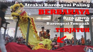 Barongsai Tonggak 2022  Atraksi Barongsai Paling Berbahaya  DetikDetik Barongsai Tonggak Terjatuh [upl. by Namijneb423]