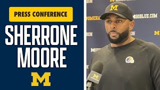 Sherrone Moore Press Conference Injury Updates Alex Orji Improvement More Michigan Football [upl. by Mcnully]