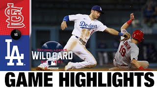 Cardinals vs Dodgers NL Wild Card Game Highlights 10621  MLB Highlights [upl. by Mcclary]