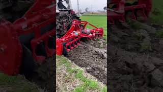 Plowing operations before sowing with disc harrow agriculture farming agri discharrow plough [upl. by Vtarj]