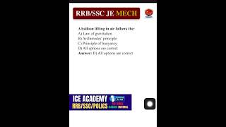 RRB amp SSC JE Mechanical MCQs Q 31  Crack Your Exam with Key Questions rrbjemechanical [upl. by Champ228]