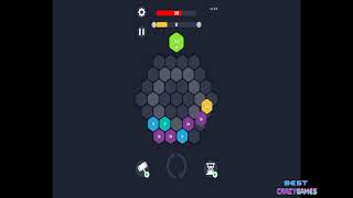 Play Hexa 2048 Puzzle  Block Merge  Walkthrough BestCrazyGames [upl. by Tillinger]