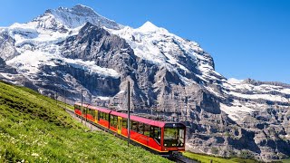 Jungfraubahn Train Ride from Grindelwald to Jungfraujoch  Switzerland [upl. by Millford]