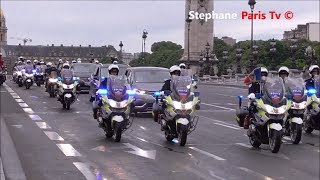 Vidéo du 1er cortège officiel dEmmanuel Macron [upl. by Rebmat97]