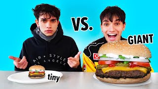 GIANT VS TINY FOOD CHALLENGE  Lucas and Marcus [upl. by Gordan126]