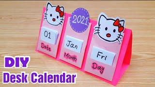 How to make New Year 2021 Desk Calendar  DIY Calendar  Handmade Desk Calendar  New Year Crafts [upl. by Ursa463]