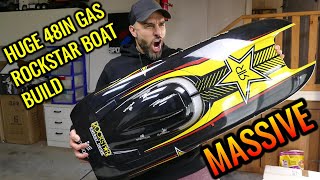 GAS POWERED 48INCH PROBOAT ROCKSTAR CATAMARAN WITH 30CC OMEN RACE ENGINE BUILD  Part 1 [upl. by Ramoj]