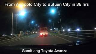 Travelling from Antipolo CityButuan City in 38 hrs straight with Toyota Avanza MT [upl. by Gnouv]