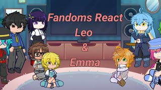 Fandoms react to each otherLeoEmma ep34 read descriptionGhost StoriesThe Promised Neverland [upl. by Aramoix]