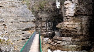 ⁴ᴷ⁶⁰ Walking Ausable Chasm in Keeseville New York [upl. by Nalehp]