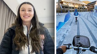 18YearOld Team USA Snowboarder Gives Tour of Olympic Village [upl. by Aibos]