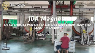 Manufacturing Process for Sintered Neodymium MagnetsStep2 HD Crushing [upl. by Windy]