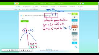 DD4 Find the Axis of Symmetry of a Parabola [upl. by Oicor778]