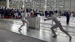 2024 Commonwealth Junior and Cadet Fencing Championships Venue  Christchurch Netball Centre [upl. by Airreis]