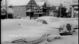 December 1963 Winter Snow Storms Public Domain Footage Newsreel wwwPublicDomainFootagecom [upl. by Elmaleh]