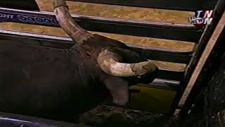 Mudslinger bucks Dave Samsel  02 PBR Finals [upl. by Kym130]