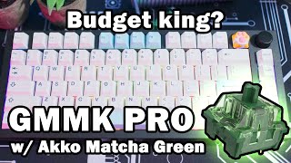 GMMK PRO build w Akko Matcha Green switches  Budget Linear King [upl. by Magel]