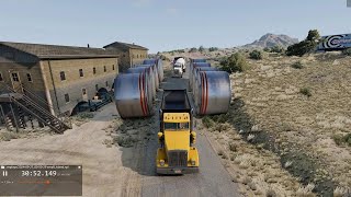 Trucks amp Bus car vs Giant Bollards beamngdrive shorts beamngdrivemods [upl. by Nachison]