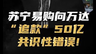 苏宁易购向万达“追款”50亿，共识性错误苏宁易购 万达 商业 经济 财经 [upl. by Ydnar]