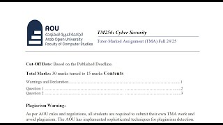 TM256 TMA  how to solve [upl. by Dunn795]