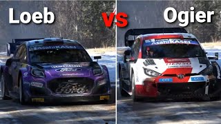 Rallye Monte Carlo 2022  Loeb vs Ogier EPIC BATTLE [upl. by Ydnelg]