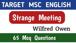 Strange Meeting Mcq Questions [upl. by Lenwood338]