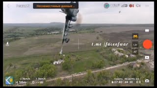 Russian Su25 Almost Hits Ukrainian Mavic Drone Geolocation [upl. by Dlopoel]