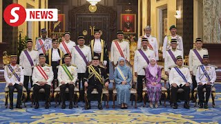 Sultan Ibrahim attends Investiture ceremony to present federal awards [upl. by Irotal]