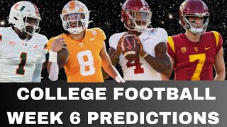 College Football PREDICTIONS for Week 6 [upl. by Laughry]