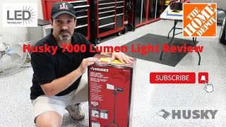 Husky LED Work Light 7901304012 Homedepot with stand 7000 Lumens 1006221711 [upl. by Barhos]