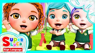 Friend Friend Come With Me  Nursery Rhymes amp Kids Songs  Super Luca Preschool Sign Language [upl. by Suinuj]