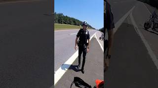 Biker accidentally interrupts a motorcycle procession 😬 kenny1020304050yt [upl. by Arly]