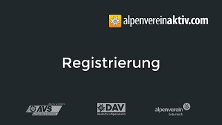 Registrierung bei alpenvereinaktivcom [upl. by Acirahs]