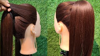 Very Easy High Ponytail Hairstyle with trick। Ponytail Hairstyle। [upl. by Enytnoel]