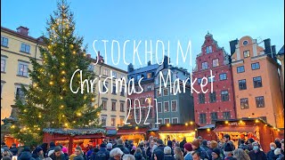 Stockholm Christmas Market 2021Gamla Stan Old TownJulmarknad [upl. by Lianna753]