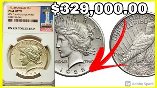 Matte proof 1922 High Relief Peace Dollar with Unique Antique Finish worth 10000000 [upl. by Henke567]