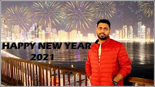 New Year 2021 Fireworks at Sharjah  UAE  Huge Fireworks 2021 [upl. by Nnylf308]