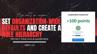 Set Defaults and Create Role Hierarchy SalesforceTrailhead Complete Guide Protect Your Data Project [upl. by Swirsky]