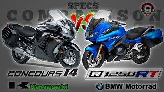 KAWASAKI CONCOURS 14 vs BMW R 1250 RT SPECS COMPARISON [upl. by Formica]