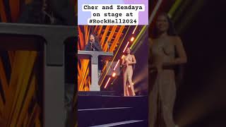 Cher and Zendaya on stage at RockHall2024 [upl. by Ylas235]