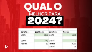 Qual o melhor cartão de crédito para 2024 Cashback ou Milhas  Veja comparativo [upl. by Blockus]